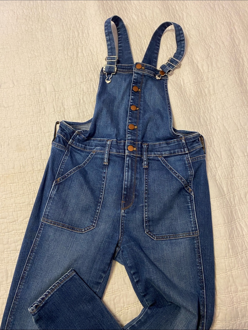 Madewell Light Blue Denim Overalls